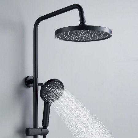 Душевая стойка Shevanik S4336H настенная цвет черный
