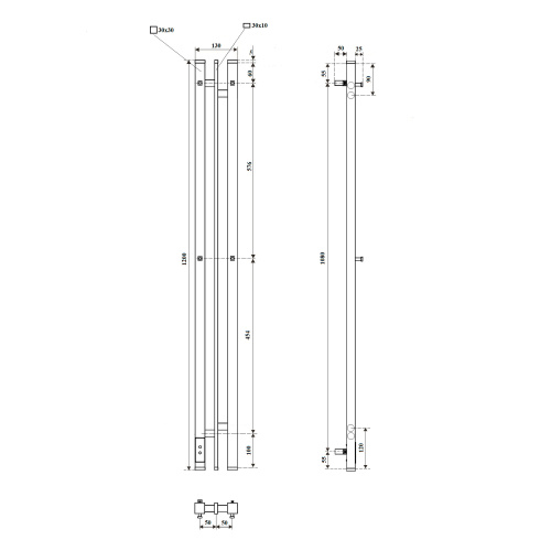 Полотенцесушитель Point Фрея PN20712W электрический белый - фото 2