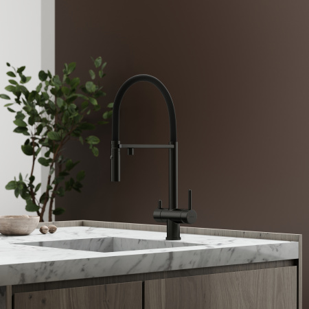 Смеситель для кухни Sancos Imola SC4010MB на мойку черный матовый/черный