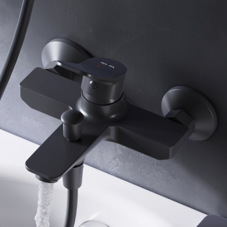 Смеситель для ванны и душа Am.Pm X-Joy F85A10022 настенный черный без термостата