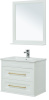 Комплект мебели: тумба с раковиной 78x47x65 + зеркало Aquanet Бостон М 00281193 напольный/подвесной цвет белый