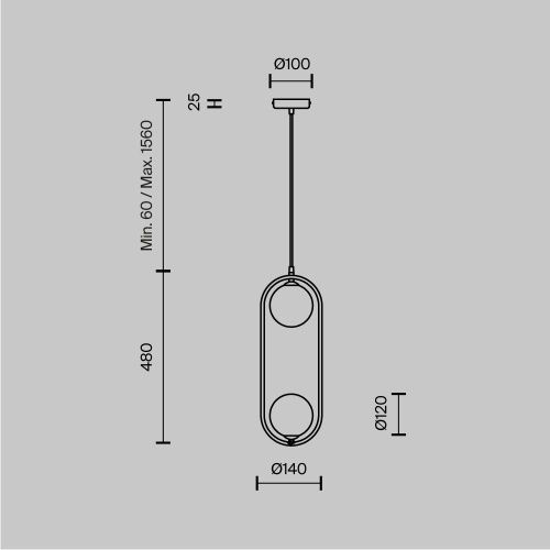 Светильник подвесной Maytoni Ring Modern MOD013PL-02W - фото 5