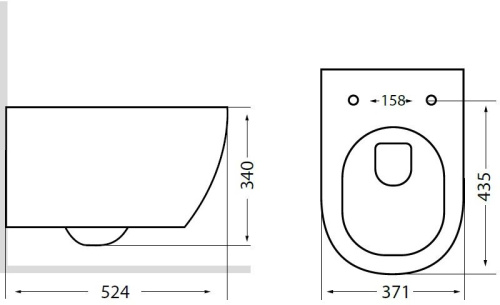 Чаша унитаза подвесная Logan L5W CITY 019100-u-01 цвет белый без сиденья безободковая каскадный смыв - фото 2