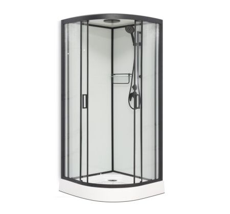 Душевая кабина Frank 400404 100х100 четверть круга с крышей ориентация универсальная
