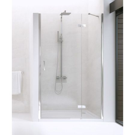 Душевая дверь New Trendy NEW RENOMA R D-0100A 100х195 стекло прозрачное профиль хром