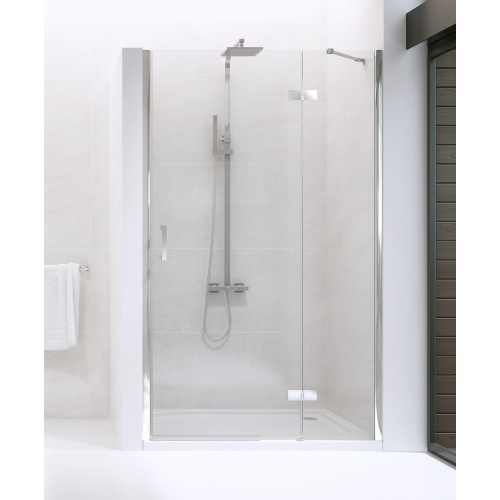 Душевая дверь New Trendy NEW RENOMA R D-0098A 90х195 стекло прозрачное профиль хром глянцевый - фото 2