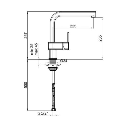 Смеситель для кухни Webert Kitchen Dado DA920302015 на мойку хром - фото 3