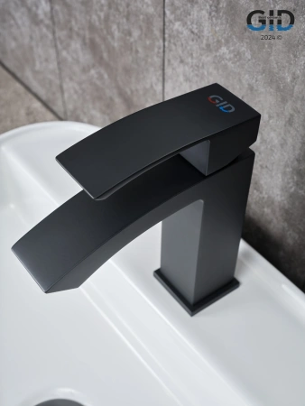 Смеситель Gid Cascada Victoria L120-BM-K (L120BMK) на раковину черный матовый