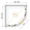 Душевой уголок Cezares ECO ECO-O-R-2-100-C-NERO 100х100 стекло прозрачное профиль черный без поддона