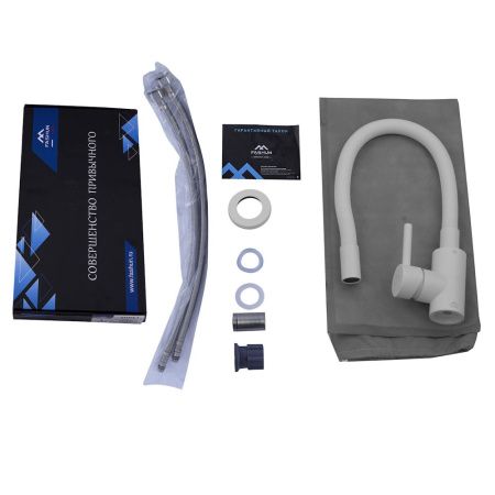 Смеситель для кухни Fashun A54101N-8A на мойку белый