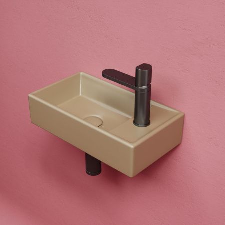 Раковина из сантехнического фарфора Ceramica Nova ELEMENT CN6051LMC 40х20 подвесная цвет коричневый 1 отверстие под смеситель