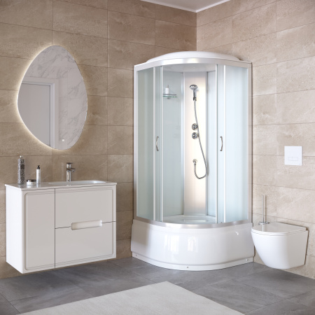 Душевая кабина Taliente TA-9090M 90х90 четверть круга с крышей ориентация универсальная