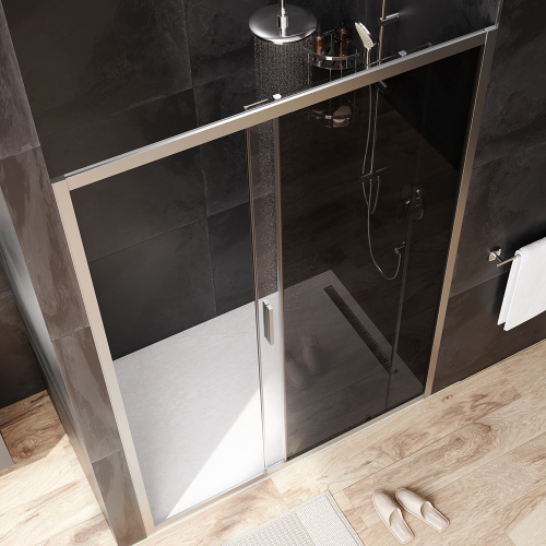 Душевая дверь Am.Pm Gem W90G-140-1-195MG 140х195 стекло прозрачное профиль хром матовый - фото 3