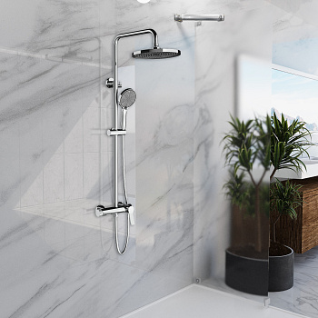 Душевая стойка Vincea Arco VSFS-4AR1CH настенная цвет хром