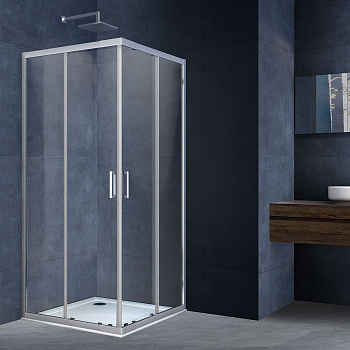 Душевой уголок Vincea Rapid VSS-3R90/10CL 100х100 стекло прозрачное профиль хром глянцевый без поддона
