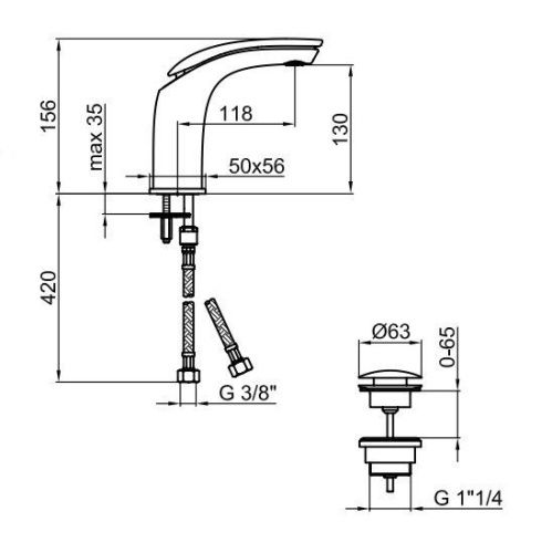 Смеситель Webert Aria AI830102015 на раковину хром - фото 3