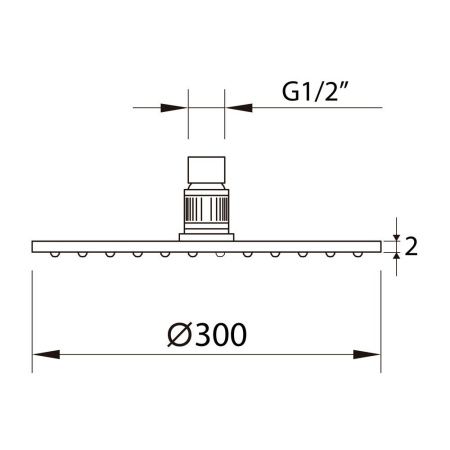 Верхний душ Clever SLIM INOX AIR 61965 30х30 золото
