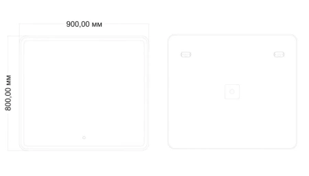 Зеркало в ванную Art&Max VITA AM-Vit-900-800-DS-F 90х80