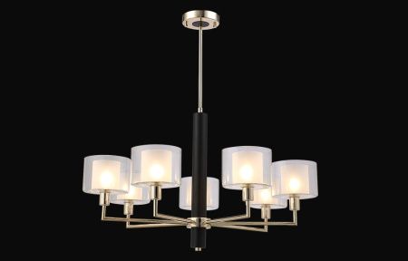 Люстра на штанге Crystal Lux Maestro (Маестро) MAESTRO SP-PL7 GOLD