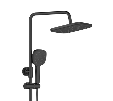 Душевая стойка Orange Thermo T02S4-911b настенная цвет черный с термостатом