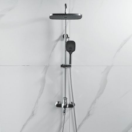 Душевая стойка Shevanik S6236 настенная цвет хром