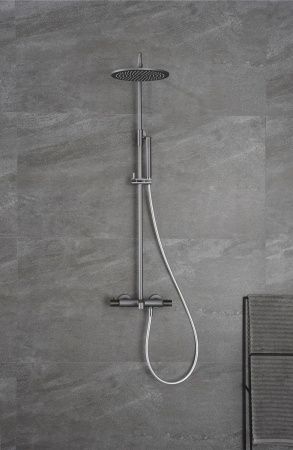 Душевая стойка AltroBagno Intento AltroBagnoIntento030421GrNe настенная цвет черный/серый