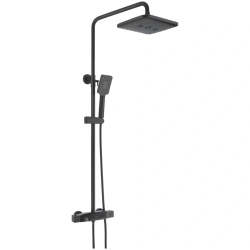 Душевая стойка Rose R3736H настенная цвет черный с термостатом - фото 2