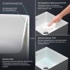 Раковина акриловая Wellsee Pure BY Wellsee 230712000 40х40 напольная цвет белый без отверстий под смеситель