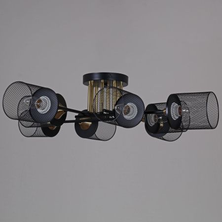 Люстра потолочная Reluce 38460-0.3-08 BK+COPPER