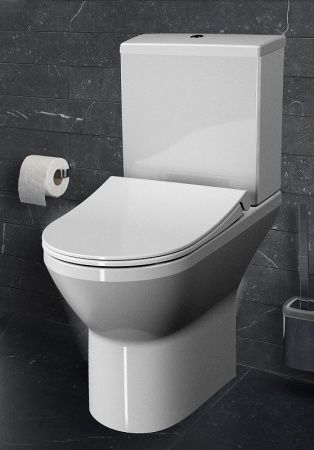 Унитаз напольный с бачком Vitra Integra Round 9833B003-7206 белый с сиденьем микролифт безободковый