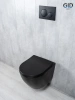 Унитаз подвесной Gid Tornado 62261Y черный матовый с сиденьем микролифт безободковый смыв торнадо