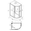 Душевая кабина Тритон Коралл Щ0000061819 120х80 асимметричная с крышей ориентация левая