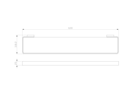 Полка для ванной комнаты Wonzon & Woghand Lotte WW-8327A-BG