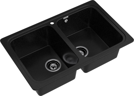 Кухонная мойка Granfest Standart S-780K черный 79х50 цвет черный поверхность матовая