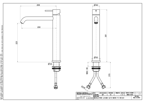 Смеситель Oioli Micro MILT004RO/C00 на столешницу хром - фото 2
