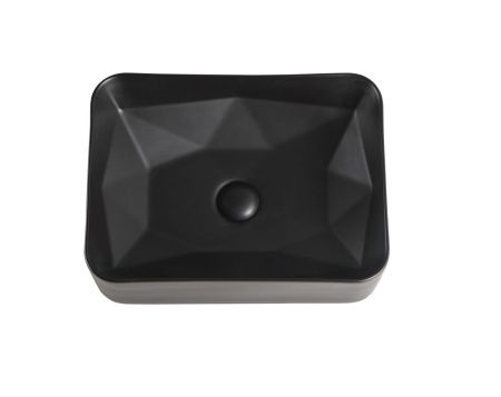 Раковина из сантехнического фарфора Orange B02-460mb 50х40 накладная цвет черный