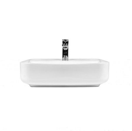 Раковина из сантехнического фарфора Bond Cube S13-500 50х40 накладная цвет белый 1 отверстие под смеситель