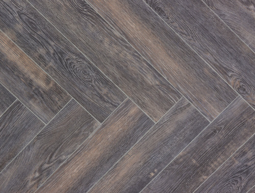 SPC ламинат CronaFloor Herringbone Дуб Бордо H006 Т070826 толщина 0,45 см 42 класс 640х128 - фото 2