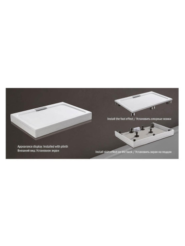 Душевой поддон WeltWasser  WW TRS 10070 STONE-WT (10000004370) 100х70 искусственный камень - фото 4