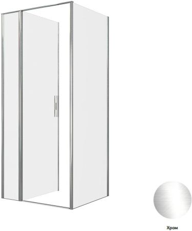 Душевой уголок Allen Brau Priority 3.31025.00 + 3.31040.00 90х80 стекло прозрачное профиль хром без поддона