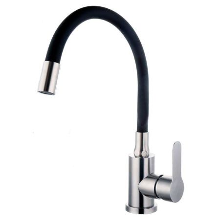 Смеситель для кухни Fashun A54101-7 на мойку черный/сатин