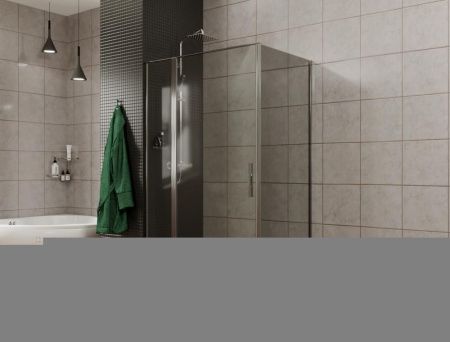 Боковая стенка Allen Brau Priority 3.31013.00G 80х200 стекло тонированное профиль хром