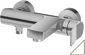 Смеситель для ванны с душем Paffoni Tilt TI022BO настенный белый