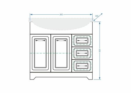 Тумба под раковину Stella Polar Кармела ольха SP-00000175 90х30 напольная цвет белый