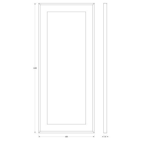 Зеркало с подсветкой Evoform Ledside BY 2215 60х140 подвесное