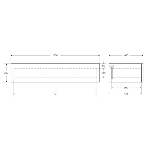 Тумба под раковину Cezares CADRO CADRO-120-1C-SO-BG-BLUM 120х46х25 - фото 2