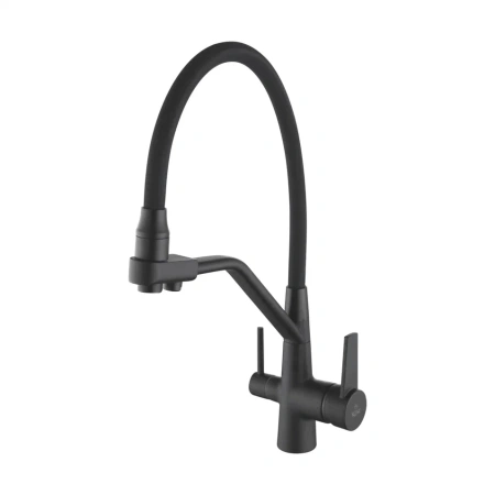 Смеситель для кухни Rose R558H на мойку черный