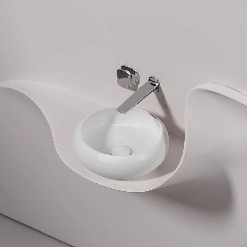 Раковина из сантехнического фарфора Ceramica Nova ELEMENT CN6050MW 40х40 накладная цвет белый без отверстий под смеситель - фото 5