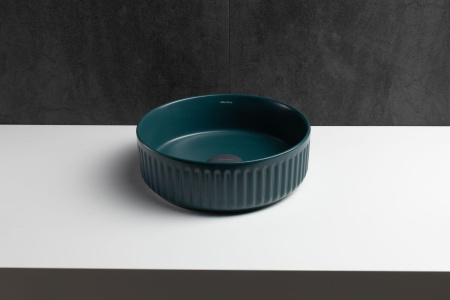 Раковина керамическая Allen Brau Fantasy 4.11032.PT 36х36 накладная цвет зеленый без отверстий под смеситель