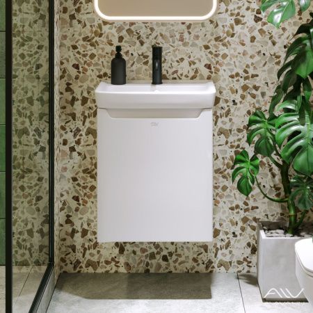 Тумба с раковиной Alavann Lana ALV0975000 50х40 подвесная цвет белый